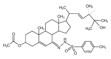 17-((E)-5,6-dihydroxy-5,6-dimethylhept-3-en-2-yl)-10,13-dimethyl-7-(2-tosylhydrazineylidene)-2,3,4,7,8,9,10,11,12,13,14,15,16,17-tetradecahydro-1H-cyclopenta[a]phenanthren-3-yl acetate CAS:69425-78-1 manufacturer & supplier