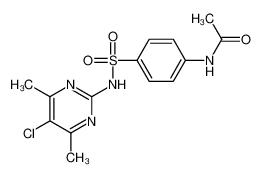 N-[4-[(5-chloro-4,6-dimethylpyrimidin-2-yl)sulfamoyl]phenyl]acetamide CAS:6943-81-3 manufacturer & supplier