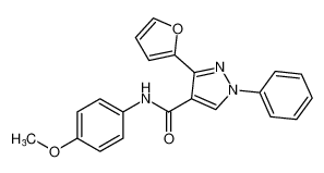 3-(furan-2-yl)-N-(4-methoxyphenyl)-1-phenyl-1H-pyrazole-4-carboxamide CAS:694435-38-6 manufacturer & supplier