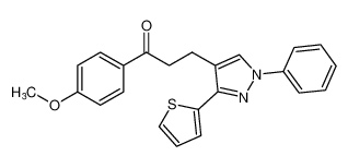 1-(4-methoxyphenyl)-3-(1-phenyl-3-(thiophen-2-yl)-1H-pyrazol-4-yl)propan-1-one CAS:694435-39-7 manufacturer & supplier