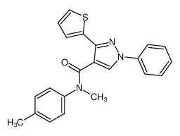 N-methyl-1-phenyl-3-(thiophen-2-yl)-N-(p-tolyl)-1H-pyrazole-4-carboxamide CAS:694435-46-6 manufacturer & supplier