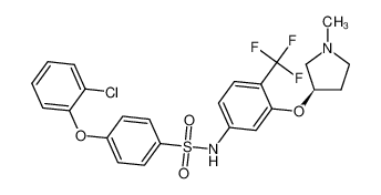 (R)-4-(2-chlorophenoxy)-N-(3-((1-methylpyrrolidin-3-yl)oxy)-4-(trifluoromethyl)phenyl)benzenesulfonamide CAS:694469-65-3 manufacturer & supplier