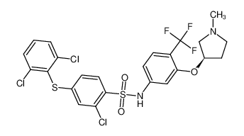 (R)-2-chloro-4-((2,6-dichlorophenyl)thio)-N-(3-((1-methylpyrrolidin-3-yl)oxy)-4-(trifluoromethyl)phenyl)benzenesulfonamide CAS:694470-33-2 manufacturer & supplier