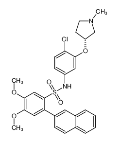 (R)-N-(4-chloro-3-((1-methylpyrrolidin-3-yl)oxy)phenyl)-4,5-dimethoxy-2-(naphthalen-2-yl)benzenesulfonamide CAS:694471-71-1 manufacturer & supplier