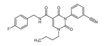 1-butyl-3-(3-cyanophenyl)-N-(4-fluorobenzyl)-2,4-dioxo-1,2,3,4-tetrahydropyrimidine-5-carboxamide CAS:694480-57-4 manufacturer & supplier