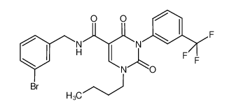 N-(3-bromobenzyl)-1-butyl-2,4-dioxo-3-[3-(trifluoromethyl)phenyl]-1,2,3,4-tetrahydropyrimidine-5-carboxamide CAS:694480-72-3 manufacturer & supplier