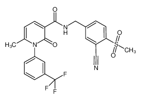 N-[3-cyano-4-(methylsulfonyl)benzyl]-6-methyl-2-oxo-1-[3-(trifluoromethyl)phenyl]-1,2-dihydropyridine-3-carboxamide CAS:694481-15-7 manufacturer & supplier