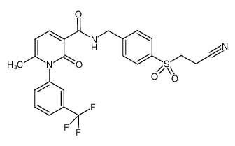 N-{4-[(2-cyanoethyl)sulfonyl]benzyl}-6-methyl-2-oxo-1-[3-(trifluoromethyl)phenyl]-1,2-dihydropyridine-3-carboxamide CAS:694481-39-5 manufacturer & supplier