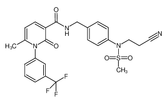 N-{4-[(2-cyanoethyl)(methylsulfonyl)amino]benzyl}-6-methyl-2-oxo-1-[3-(trifluoromethyl)phenyl]-1,2-dihydropyridine-3-carboxamide CAS:694481-68-0 manufacturer & supplier