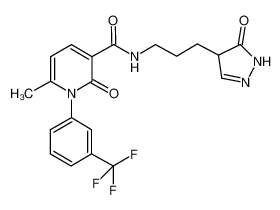 6-methyl-2-oxo-N-[3-(5-oxo-4,5-dihydro-1H-pyrazol-4-yl)propyl]-1-[3-(trifluoromethyl)phenyl]-1,2-dihydropyridine-3-carboxamide CAS:694482-31-0 manufacturer & supplier