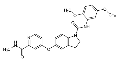 N-(2,5-dimethoxyphenyl)-5-((2-(methylcarbamoyl)pyridin-4-yl)oxy)indoline-1-carboxamide CAS:694496-99-6 manufacturer & supplier