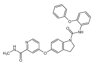 5-((2-(methylcarbamoyl)pyridin-4-yl)oxy)-N-(2-phenoxyphenyl)indoline-1-carboxamide CAS:694497-05-7 manufacturer & supplier