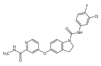 N-(3-chloro-4-fluorophenyl)-5-((2-(methylcarbamoyl)pyridin-4-yl)oxy)indoline-1-carboxamide CAS:694497-17-1 manufacturer & supplier