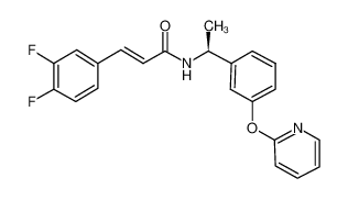 (S)-3-(3,4-difluoro-phenyl)-N-{1-[3-(pyridin-2-yloxy)-phenyl]-ethyl}-acrylamide CAS:694510-65-1 manufacturer & supplier