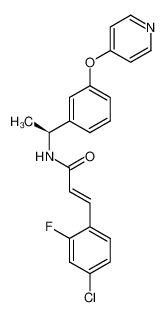 (S,E)-3-(4-chloro-2-fluorophenyl)-N-(1-(3-(pyridin-4-yloxy)phenyl)ethyl)acrylamide CAS:694511-05-2 manufacturer & supplier