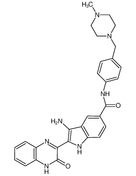 3-amino-N-(4-((4-methylpiperazin-1-yl)methyl)phenyl)-2-(3-oxo-3,4-dihydroquinoxalin-2-yl)-1H-indole-5-carboxamide CAS:694530-26-2 manufacturer & supplier