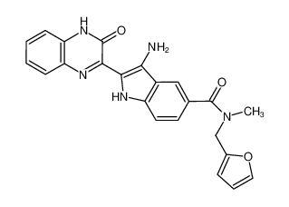 3-amino-N-(furan-2-ylmethyl)-N-methyl-2-(3-oxo-3,4-dihydroquinoxalin-2-yl)-1H-indole-5-carboxamide CAS:694530-79-5 manufacturer & supplier