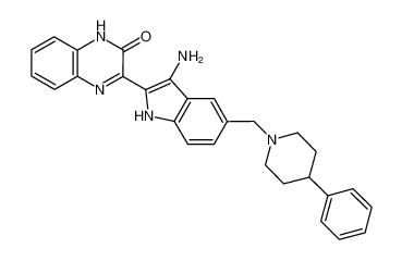 3-(3-amino-5-((4-phenylpiperidin-1-yl)methyl)-1H-indol-2-yl)quinoxalin-2(1H)-one CAS:694530-82-0 manufacturer & supplier