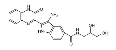 3-amino-N-(2,3-dihydroxypropyl)-2-(3-oxo-3,4-dihydroquinoxalin-2-yl)-1H-indole-5-carboxamide CAS:694531-74-3 manufacturer & supplier