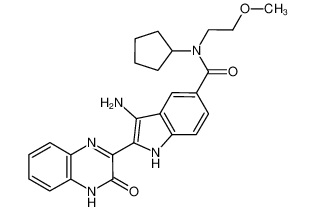 3-amino-N-cyclopentyl-N-(2-methoxyethyl)-2-(3-oxo-3,4-dihydroquinoxalin-2-yl)-1H-indole-5-carboxamide CAS:694531-76-5 manufacturer & supplier