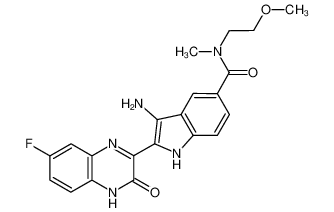 3-amino-2-(7-fluoro-3-oxo-3,4-dihydroquinoxalin-2-yl)-N-(2-methoxyethyl)-N-methyl-1H-indole-5-carboxamide CAS:694531-83-4 manufacturer & supplier