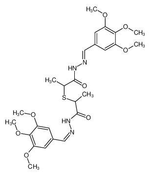 2-[1-oxo-1-[(2Z)-2-[(3,4,5-trimethoxyphenyl)methylidene]hydrazinyl]propan-2-yl]sulfanyl-N-[(E)-(3,4,5-trimethoxyphenyl)methylideneamino]propanamide CAS:6946-26-5 manufacturer & supplier