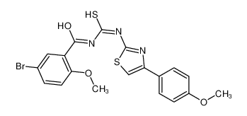 5-bromo-2-methoxy-N-[[4-(4-methoxyphenyl)-1,3-thiazol-2-yl]carbamothioyl]benzamide CAS:6946-98-1 manufacturer & supplier