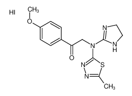 4,5-dihydro-1H-imidazol-2-yl-[2-(4-methoxyphenyl)-2-oxoethyl]-(5-methyl-1,3,4-thiadiazol-2-yl)azanium,iodide CAS:69463-94-1 manufacturer & supplier