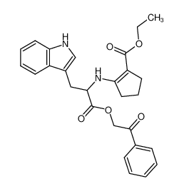 2-[2-(1H-Indol-3-yl)-1-(2-oxo-2-phenyl-ethoxycarbonyl)-ethylamino]-cyclopent-1-enecarboxylic acid ethyl ester CAS:69473-34-3 manufacturer & supplier