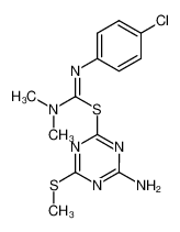 2-(4-amino-6-methylsulfanyl-[1,3,5]triazin-2-yl)-3-(4-chloro-phenyl)-1,1-dimethyl-isothiourea CAS:69488-67-1 manufacturer & supplier