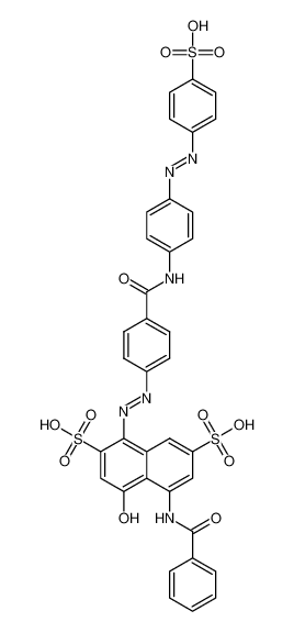 trisodium,(1Z)-5-benzamido-4-oxo-1-[[4-[[4-[(4-sulfonatophenyl)diazenyl]phenyl]carbamoyl]phenyl]hydrazinylidene]naphthalene-2,7-disulfonate CAS:6949-17-3 manufacturer & supplier