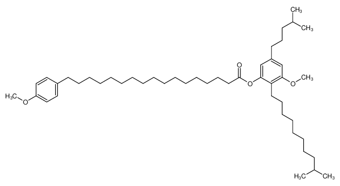 3-methoxy-2-(9-methyldecyl)-5-(4-methylpentyl)phenyl 17-(4-methoxyphenyl)heptadecanoate CAS:69506-06-5 manufacturer & supplier