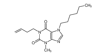 1H-Purine-2,6-dione, 1-(3-butenyl)-7-hexyl-3,7-dihydro-3-methyl- CAS:69507-02-4 manufacturer & supplier