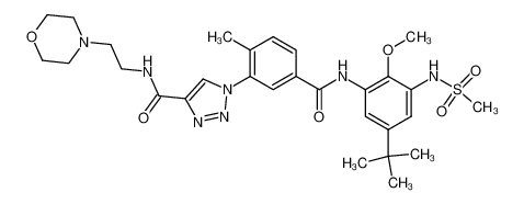 1-[5-(5-tert-Butyl-3-methanesulfonylamino-2-methoxy-phenylcarbamoyl)-2-methyl-phenyl]-1H-1,2,3-triazole-4-carboxylic acid (2-morpholin-4-yl-ethyl)-amide CAS:695178-10-0 manufacturer & supplier