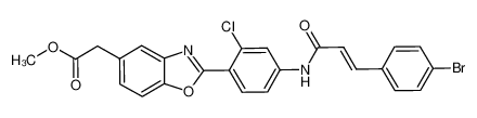 2-[2-chloro-4-[3-(4-bromophenyl)acryloylamino]phenyl]-5-benzoxazoleacetic acid methyl ester CAS:695186-50-6 manufacturer & supplier