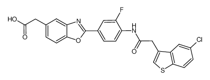 2-[4-(5-chlro-benzo[b]thiophene-3-acetamido)-3-fluorophenyl]benzoxazol-5-ylacetic acid CAS:695186-75-5 manufacturer & supplier