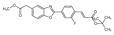 trans 2-[3-[4-[(5-methoxycarbonylmethyl)benzoxazol-2-yl]-2-fluorophenyl]]propenoic acid t-butyl ester CAS:695187-98-5 manufacturer & supplier