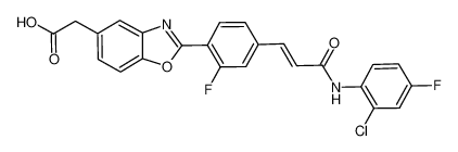 trans 2-[4-[3-(2-chloro-4-fluorophenylamino)-3-oxo-1-propenyl]-2-fluorophenyl]benzoxazol-5-ylacetic acid CAS:695188-12-6 manufacturer & supplier