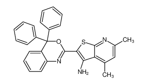 2-(4,4-diphenyl-4H-benzo[d][1,3]oxazin-2-yl)-4,6-dimethylthieno[2,3-b]pyridin-3-amine CAS:695195-46-1 manufacturer & supplier