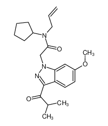 N-allyl-N-cyclopentyl-2-(3-isobutyryl-6-methoxy-1H-indazol-1-yl)acetamide CAS:695206-69-0 manufacturer & supplier