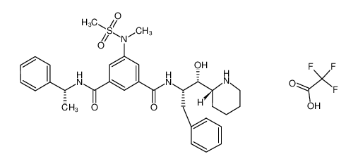 N1-((1R,2S)-1-hydroxy-3-phenyl-1-((R)-piperidin-2-yl)propan-2-yl)-5-(N-methylmethylsulfonamido)-N3-((R)-1-phenylethyl)isophthalamide 2,2,2-trifluoroacetate CAS:695215-59-9 manufacturer & supplier