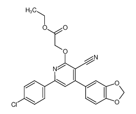 [4-Benzo[1,3]dioxol-5-yl-6-(4-chloro-phenyl)-3-cyano-pyridin-2-yloxy]-acetic acid ethyl ester CAS:69539-01-1 manufacturer & supplier