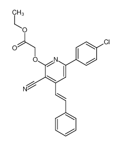 ethyl 2-((6-(4-chlorophenyl)-3-cyano-4-styrylpyridin-2-yl)oxy)acetate CAS:69539-02-2 manufacturer & supplier