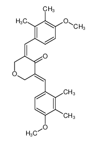 3,5-Bis-[1-(4-methoxy-2,3-dimethyl-phenyl)-meth-(E)-ylidene]-tetrahydro-pyran-4-one CAS:69539-84-0 manufacturer & supplier