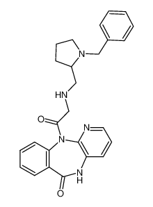 11-[N-(1-benzyl-pyrrolidin-2-ylmethyl)-glycyl]-5,11-dihydro-benzo[e]pyrido[3,2-b][1,4]diazepin-6-one CAS:69549-13-9 manufacturer & supplier