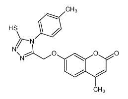 7-((5-mercapto-4-p-tolyl-4H-1,2,4-triazol-3-yl)methoxy)-4-methyl-2H-chromen-2-one CAS:69560-71-0 manufacturer & supplier