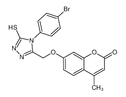 7-((4-(4-bromophenyl)-5-mercapto-4H-1,2,4-triazol-3-yl)methoxy)-4-methyl-2H-chromen-2-one CAS:69560-73-2 manufacturer & supplier