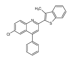 6-chloro-2-(3-methyl-benzo[b]thiophen-2-yl)-4-phenyl-quinoline CAS:69567-33-5 manufacturer & supplier