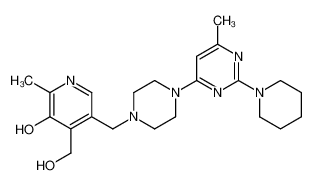 4-(hydroxymethyl)-2-methyl-5-[[4-(6-methyl-2-piperidin-1-ylpyrimidin-4-yl)piperazin-1-yl]methyl]pyridin-3-ol CAS:69570-86-1 manufacturer & supplier