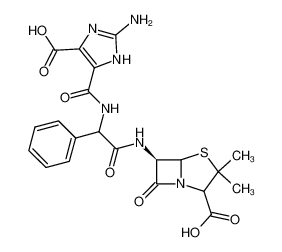 (R)-6-{2-[(2-Amino-5-carboxy-3H-imidazole-4-carbonyl)-amino]-2-phenyl-acetylamino}-3,3-dimethyl-7-oxo-4-thia-1-aza-bicyclo[3.2.0]heptane-2-carboxylic acid CAS:69579-55-1 manufacturer & supplier